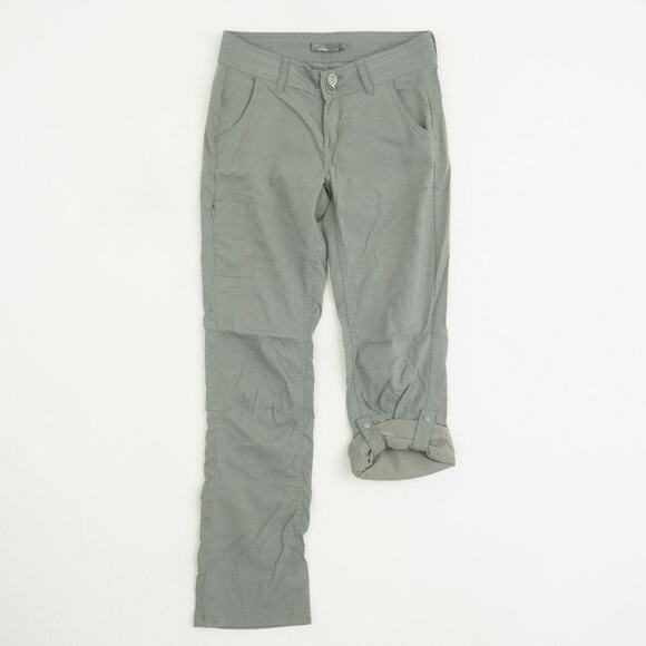 PrAna Sage Green Halle Convertible Roll Up Hiking Pants Sz 8 - Picture 10 of 12